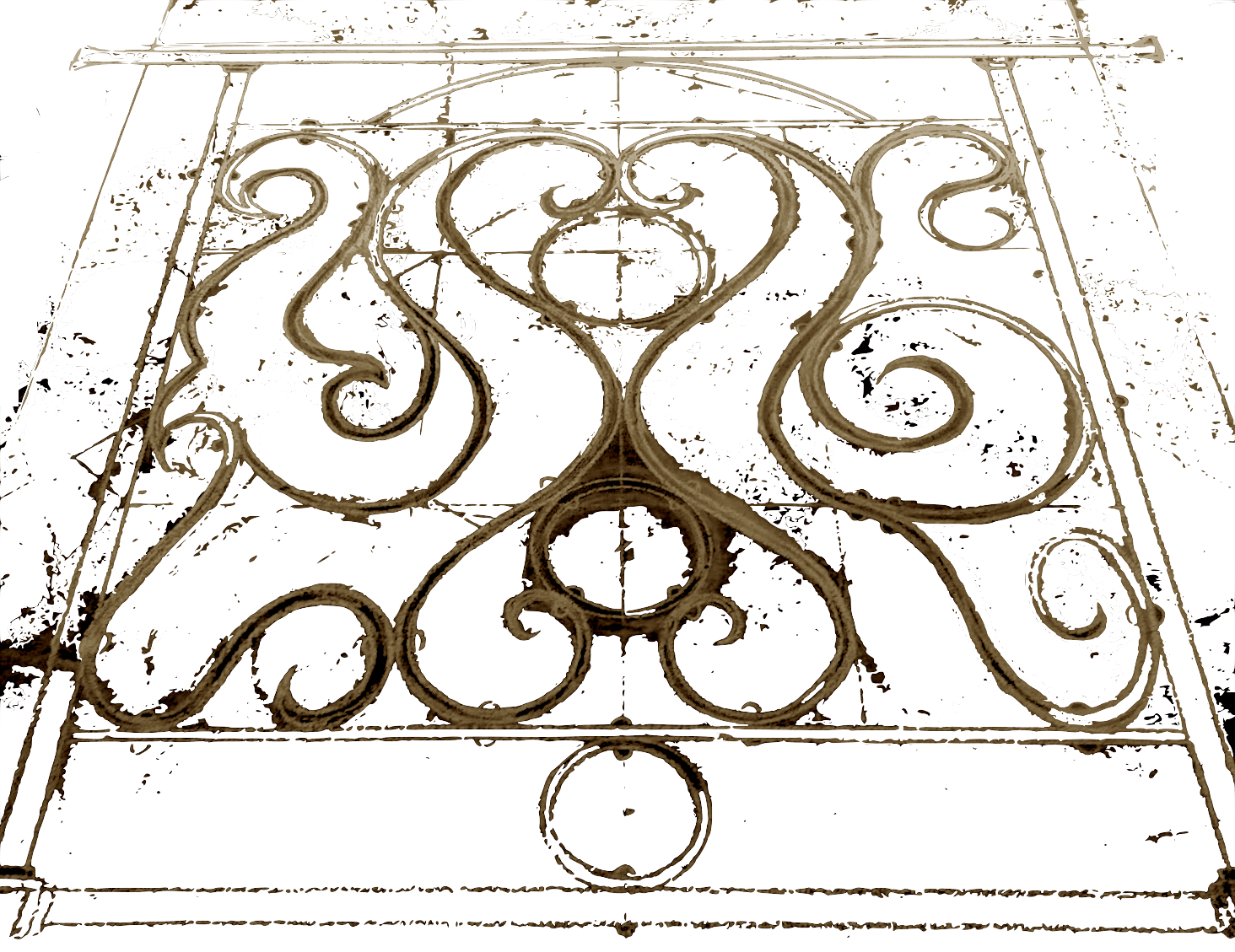 Epure de garde corps fer pur forgé