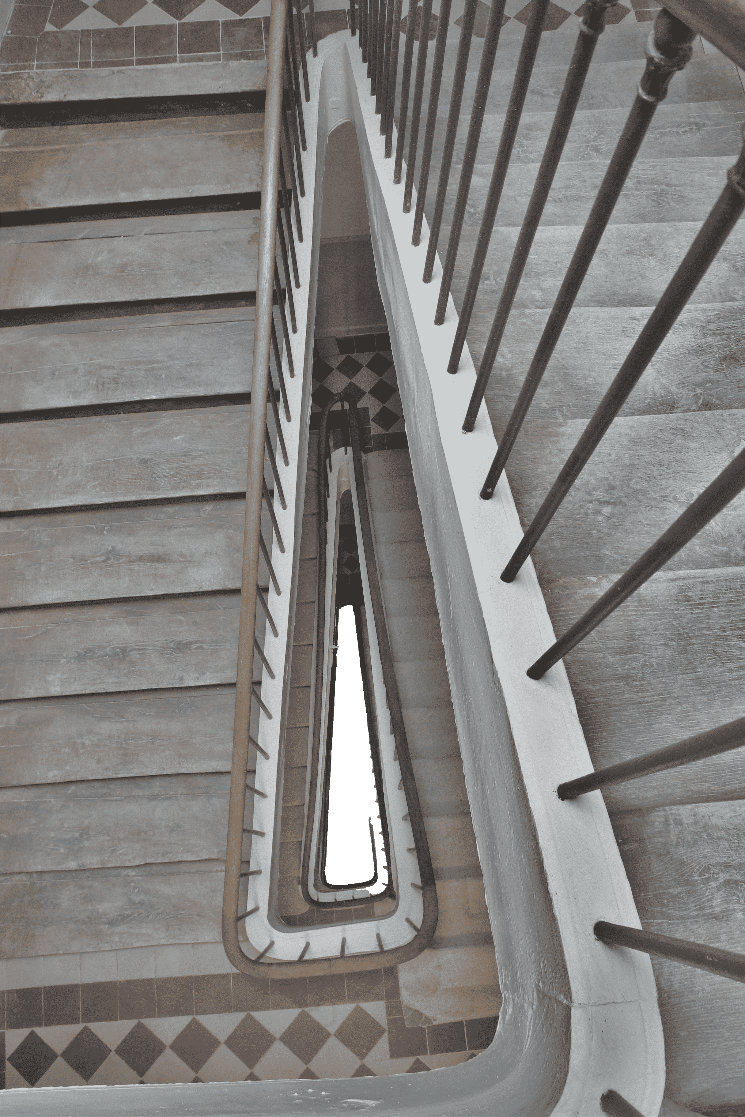 Rampe escalier 19ème passage pommeraye